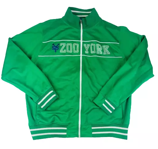 Zoo York Vintage Zip Up Tracksuit Jacket Green Mens Size L Rare 90's