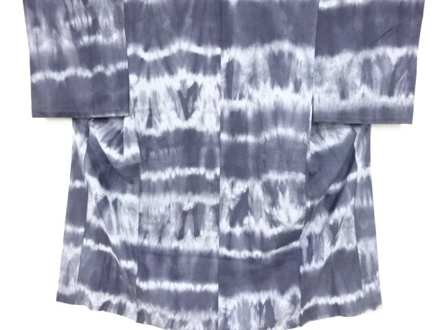 97461# Japanese Kimono / Antique Hitoe Mens Juban / Abstract Stripes