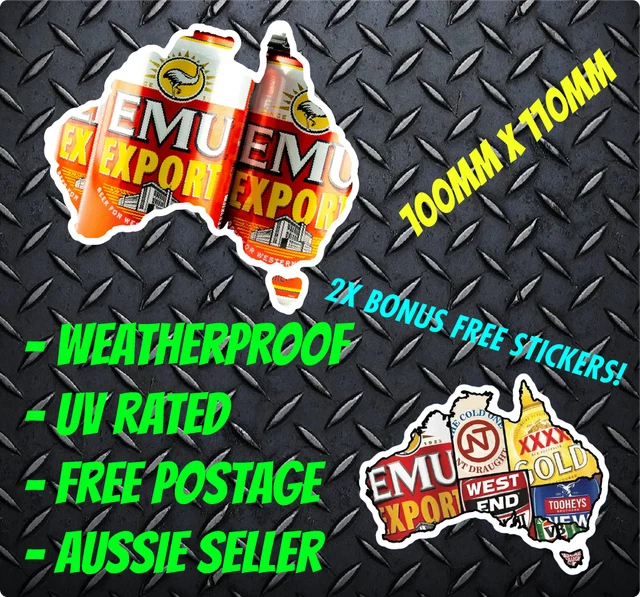 AUSTRALIA MAP EMU Export Custom Vinyl Stickers FAST POSTAGE EUR 6