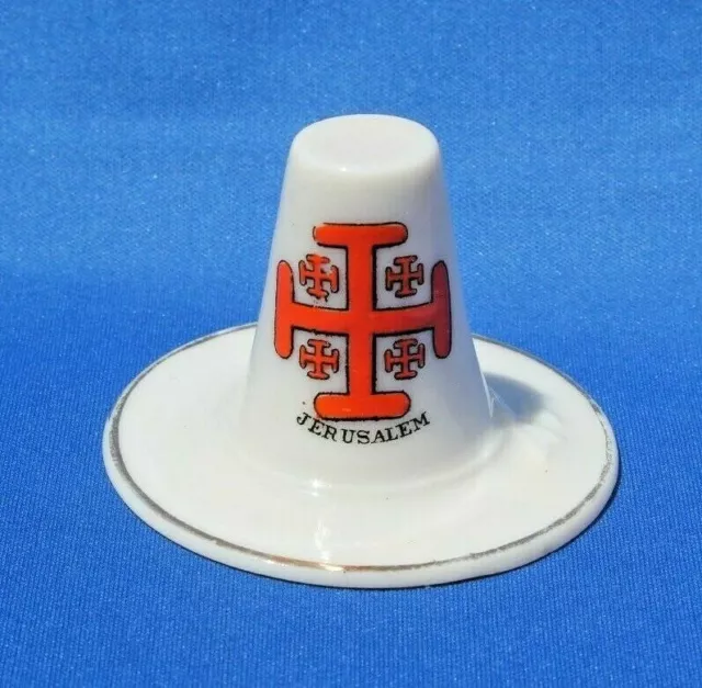 English Porcelain Crested China Souvenir - "Jerusalem" Crest