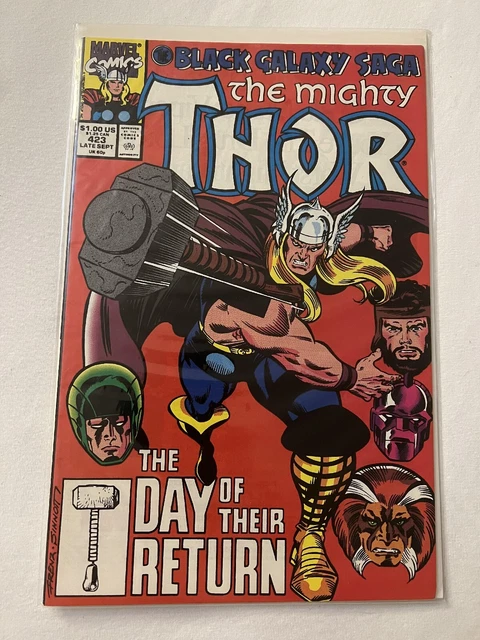 💎 The Mighty Thor #423 (Marvel 1990) Copper Age Comic - 1st Series Nice Grade💎
