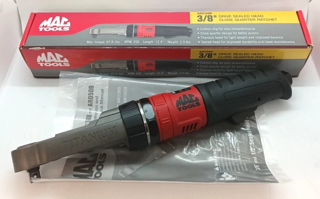 Mac Tools (AR038B) 3/8" Drive Sealed Head Close Quarter Air Ratchet - NEW