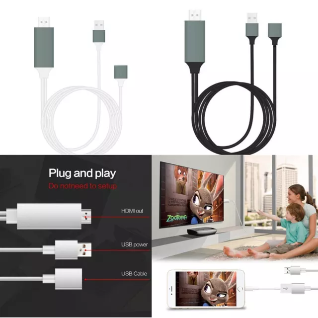 Phone to TV 1080P Universal HDMI HDTV AV Adapter Cable For Smart Phone & Tablets