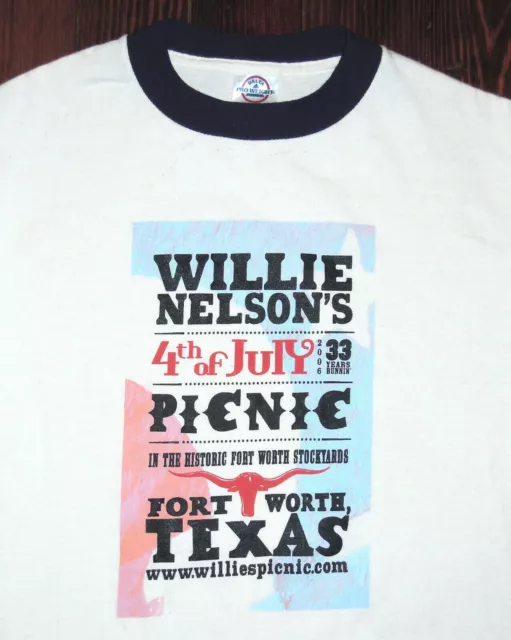 T Shirt Willie Nelson 4th of July Picnic 2006 Texas Country Rock Music Small