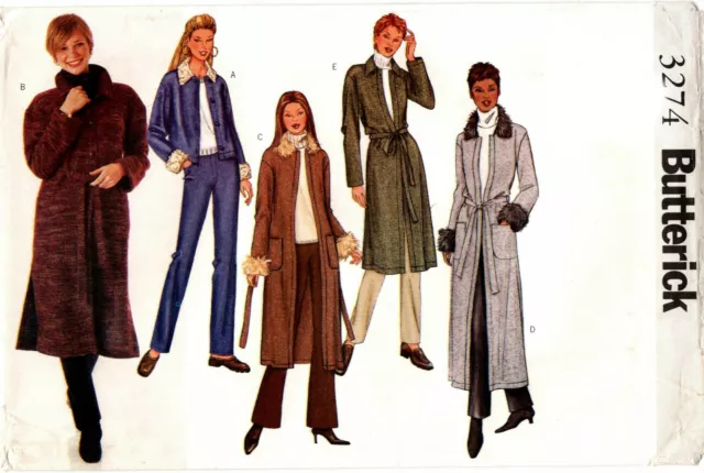 Butterick 3274 Jackets Misses Unlined Sewing Pattern Uncut