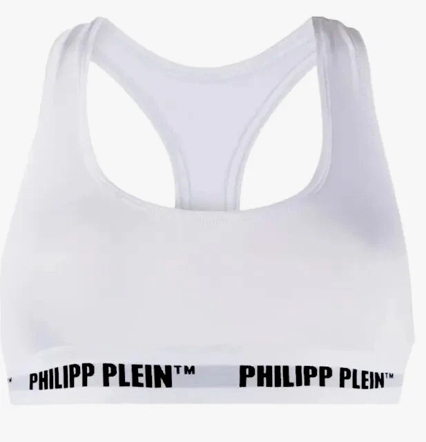 2x PHILIPP PLEIN Sport BH Yoga Fitness Bustier ohne Bügel Baumwolle Comfort Bra