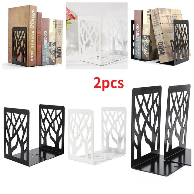 PRETYZOOM Buchstützen Katzen-Design – 2 Paar, Eisen, Schwarz – Deko & Halter Für Regale & Bücher