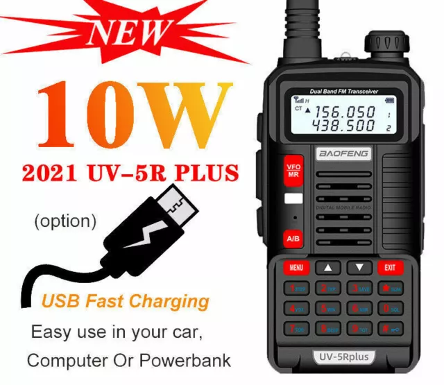 Baofeng Uv-5R Plus Walkie Talkie Hand Funkgeräte Vhf/Uhf 128Ch Sprechfunkgeräte