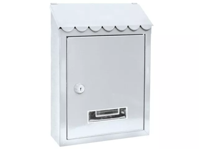 Buzon de Correo Blanca de Exterior Con Techo CM 21X6, 2X30H Correo Cartas