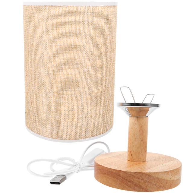 TABLETOP WOODEN BASE Lamp Desktop Light Bedside Night Lamp USB Table