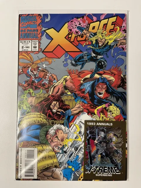 X-Force Annual #2 Marvel Comics 1993 Opened w/ Card NM + Bagged