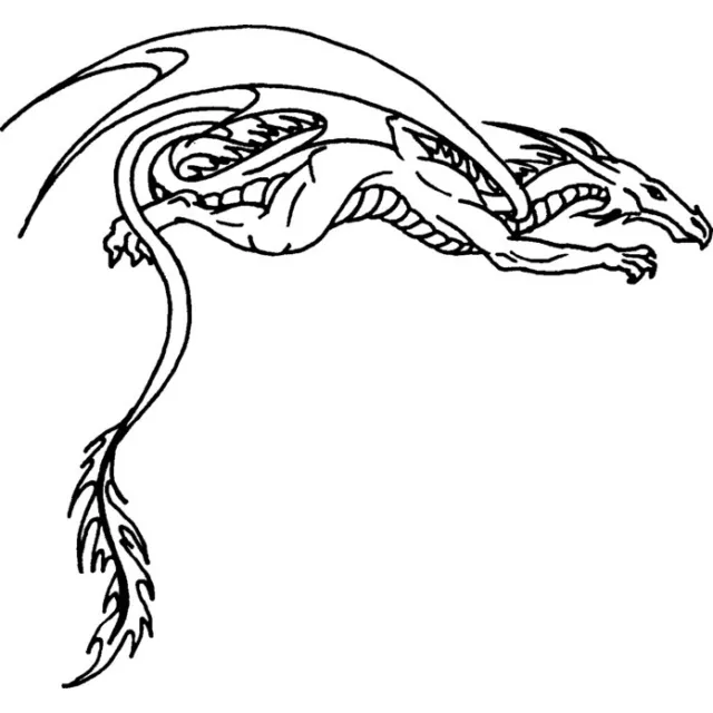 'Dragón de Esquina' Sello de Goma (Desmontado) (RS011328)