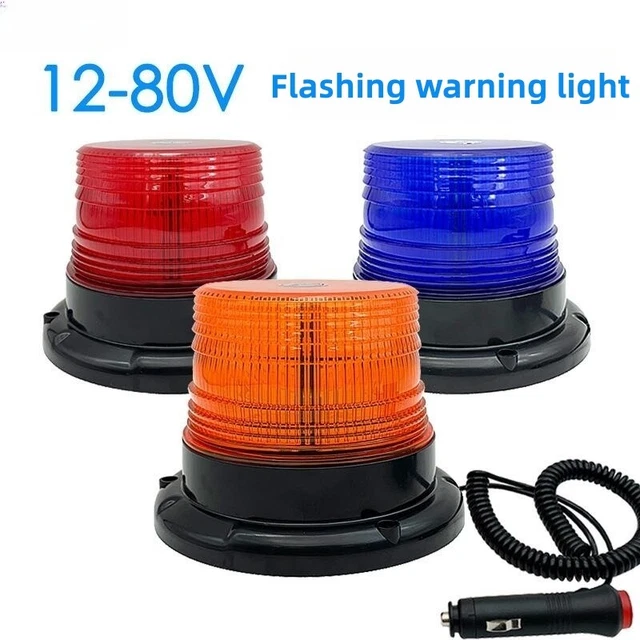 LED WARNING LIGHT Car Auto Amber Lamp Flashing Strobe Beacon