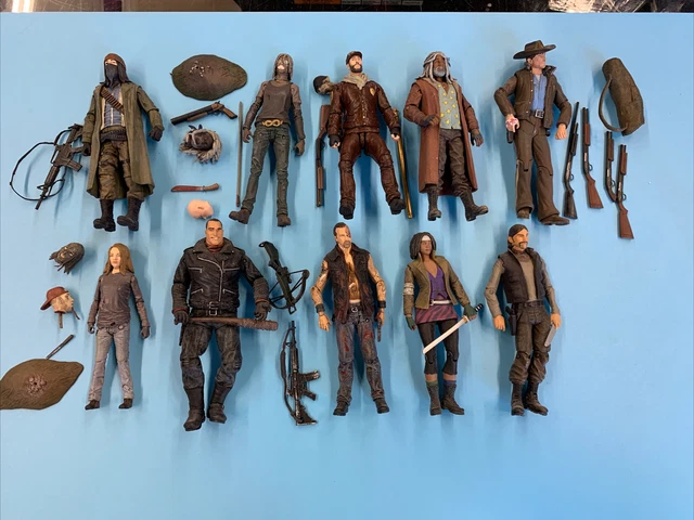 The Walking Dead CARL GRIMES Jesus Action Figure Comic Book Series Lot Of 10