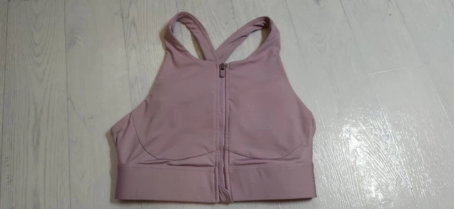 Sport-Bh von Fabletics altrosa Größe S hochgeschlossen mit Frontverschluss