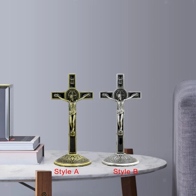 6 Croix En Bois 12cm Avec Jésus - Décoration Religieuse, Cadeau Baptême, Communion