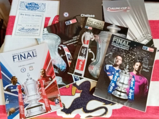 Bundle Of 7 Chelsea League Final Carling Cup Final FA Cup Final