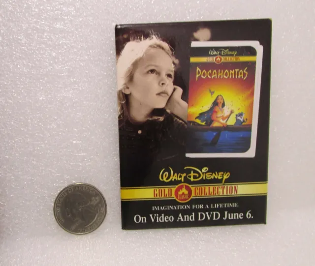 Walt Disney Gold Collection Pocahontas Promo Button Pin