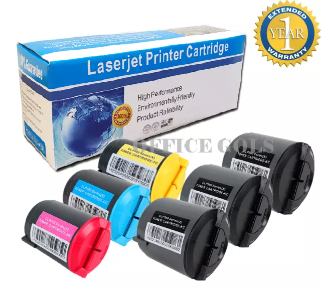 6 PK CLP-300 Color Toner Set for Samsung CLX-3160FN CLP300 CLX-2160N CLX-3160N