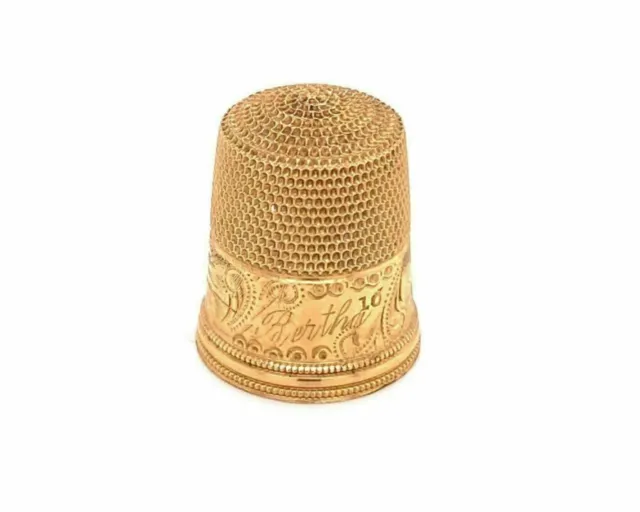 Finger Thimble 14k Yellow Gold Grip Cup