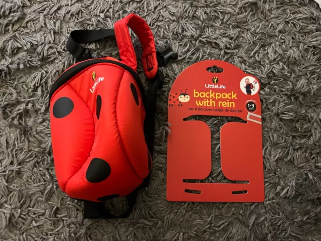 LittleLife Ladybird Toddler Backpack, Red | BRAND NEW