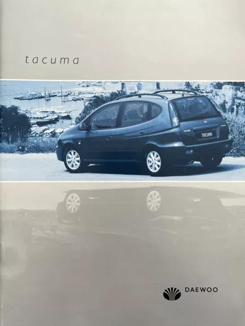 Daewoo Tacuma UK Brochure 2002 Inc CDX SE & SX Models