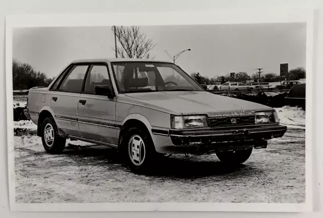 1985 Subaru Sedan Turbocharged Four Door FWD Snow Vintage Press Photo