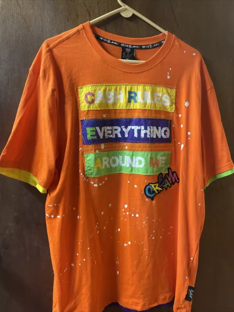 Switch Remarkable Orange & Multi-colored Graphic  T-Shirt  Size XXXL