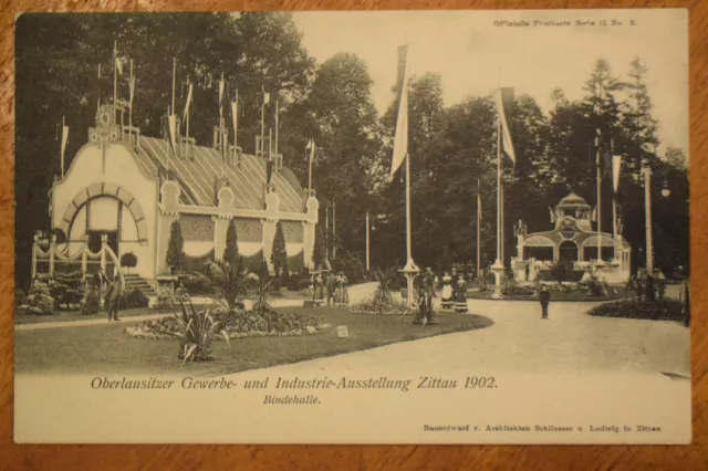 Ak Oberlausitzer Gewerbe- und Industrie-Ausstellung Zittau 1902 Bindehalle