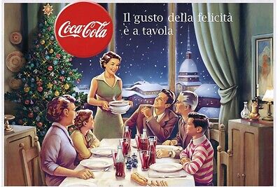 Poster Manifesto Locandina Pubblicitaria Vintage Bevanda Aperitivo Coca Cola Bar