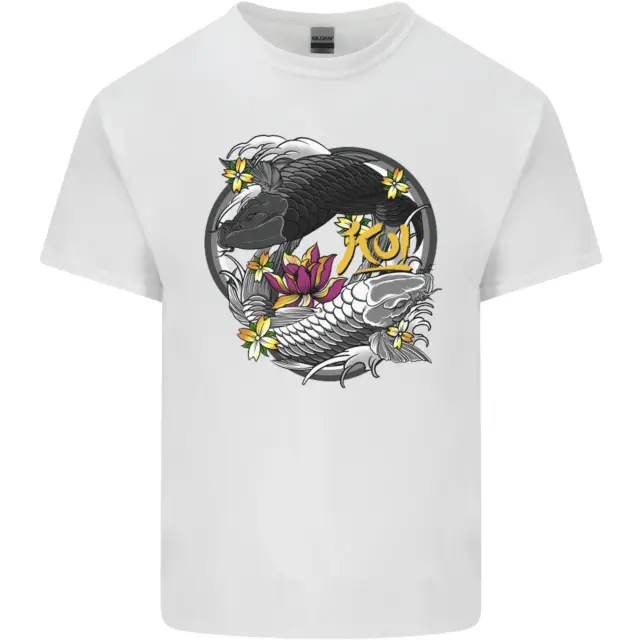 Koi Carpa Yin And Yang Pesce Stagno Uomo Cotone T-Shirt