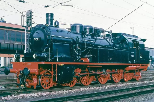 Dampflok-Dia · 78 510 (preuß. T18) · DB · Hbf. Trier/Mosel · 1984