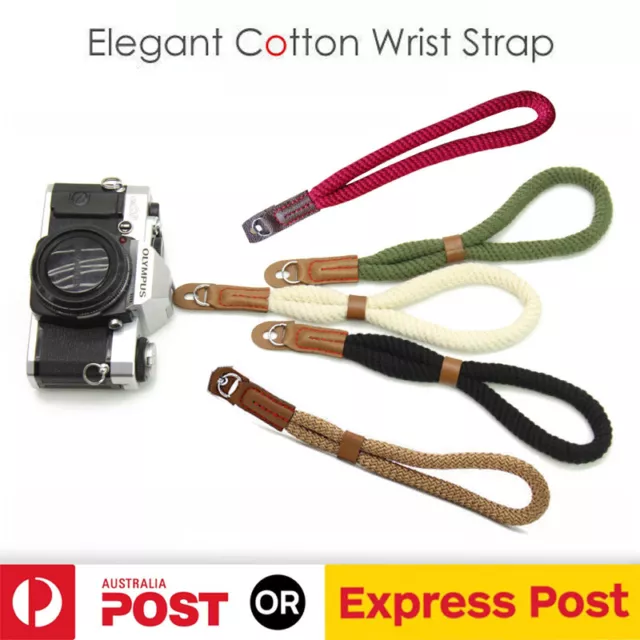 Cotton Blended Camera Hand Wrist Strap For Canon Nikon Sony Leica DSLR SLR