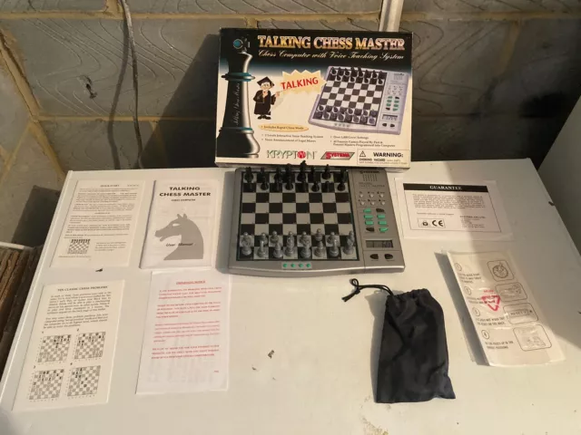 Talking Chess Master Computer Krypton Modell 263 verpackt funktioniert komplett