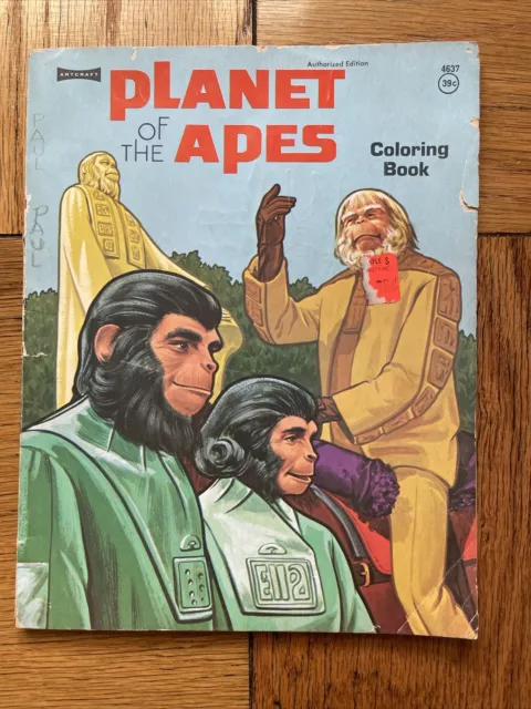 Planet Of The Apes Vintage 1974 Coloring Book Authorized Edition Artcraft