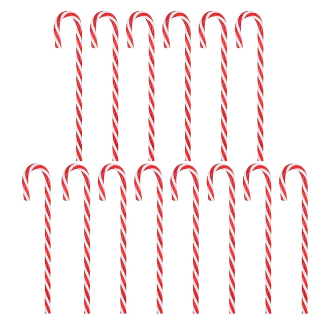 25Pcs Hause Dekoration Kunststoff Candy Canes für Handwerk Twisted Candy Cane