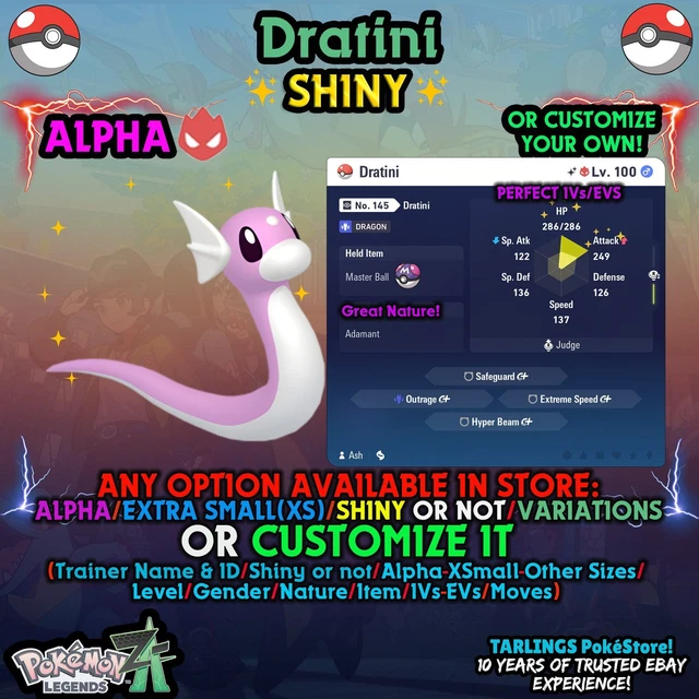 Dratini Shiny Event Mass Outbreak Joyful Mark Untouched Pokémon Scarle – Shiny Living Dex