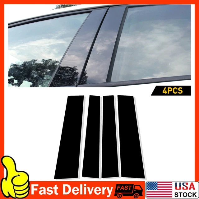4Pcs Car Door Window Column BC Pillar Post Trim Sticker For Toyota Tundra 07-21