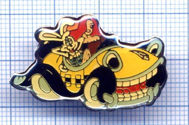 PIN'S DISNEY AMBLIN 1987 Jessica Rabbit Roger and Benny Taxi Cab ...