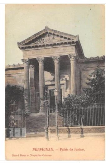 CPA 66 PERPIGNAN PALAIS DE JUSTICE (cpa COLORISEE