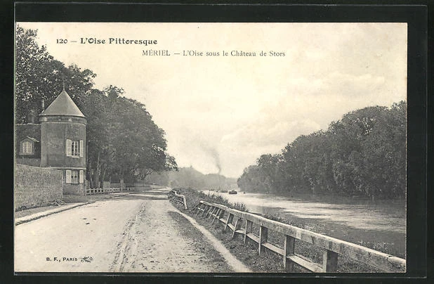 CPA Meriel, L´Oise sous le Chateau de Stors