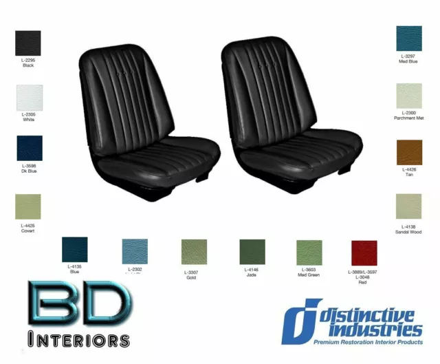 1968 Chevy Chevelle Front Bucket Seat Upholstery By Distinctive Ind. ANY COLOR!!