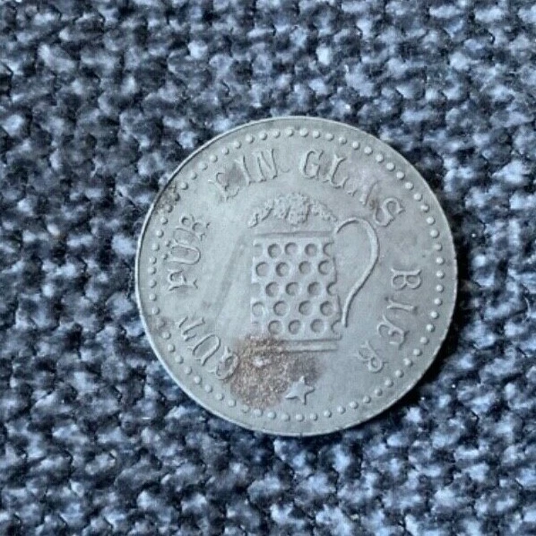 GUT FÜR EIN Glas Bier Marke Token rund schäumendes Bier Ø 20 mm EUR 1 ...