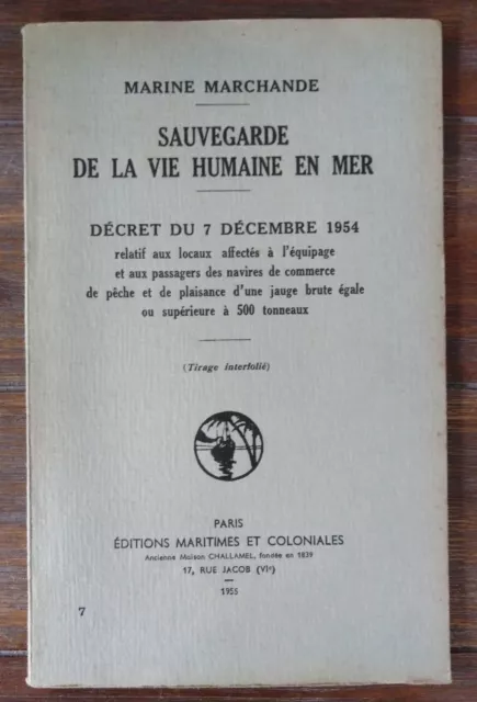 sauvegarde vie humaine en mer 1954 navires de commerce équipage pêche passagers