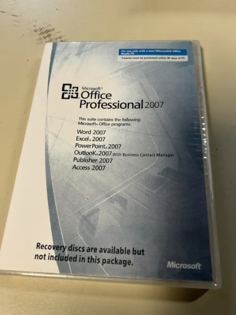 Microsoft Office 2007 Professional Full English Version MS Pro =BRAND NEW=