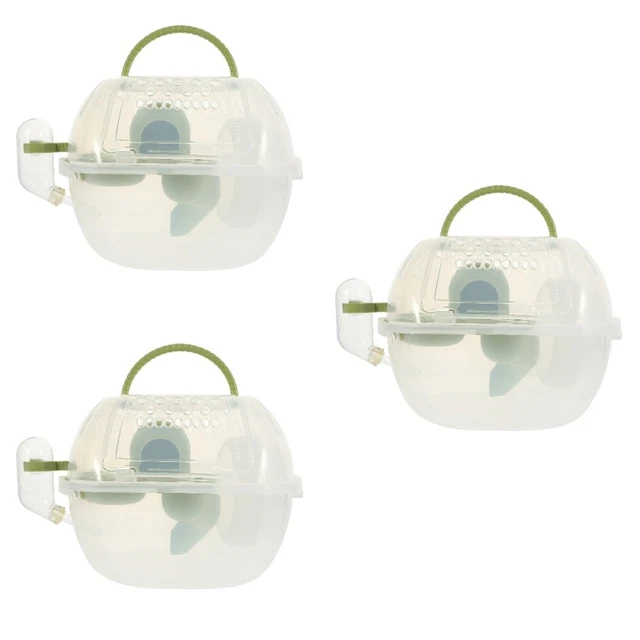 3x Transparent Pratique Hamster Maison Pour Hamster Voyage Petits Animaux
