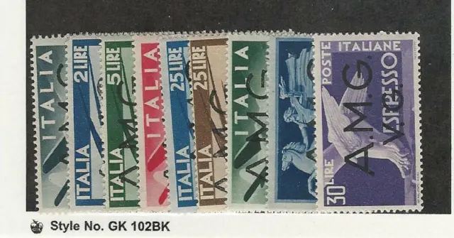 Italy, Postage Stamp, #1LNC1-1LNC7, 1LNB1-2 Mint LH, 1946-47 AMG, JFZ