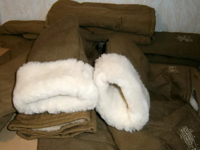 Super Warm Fur Mittens Wool Fleece Russian Army Gloves Soviet Military Surplus