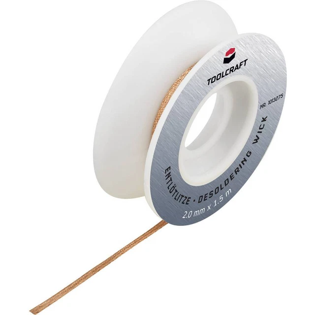 Tresse à dessouder TOOLCRAFT ZD-180 Longueur 1.5 m Largeur 3.0 mm