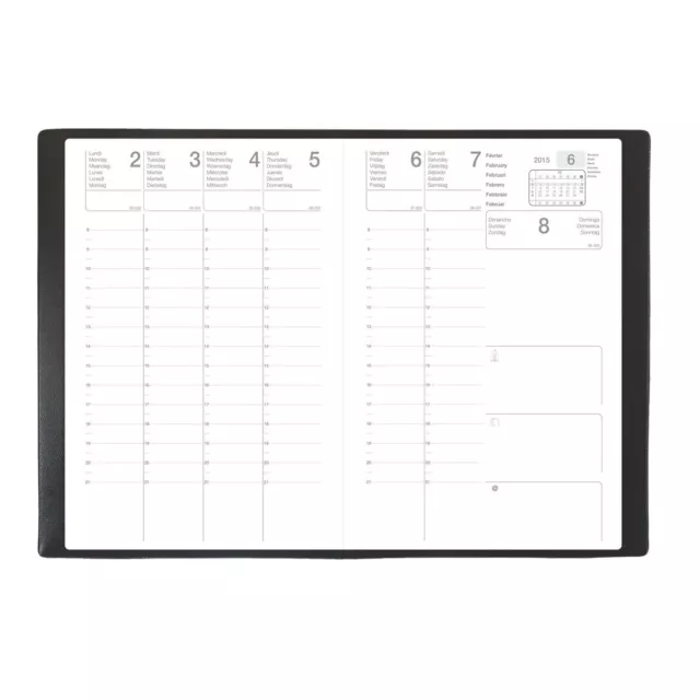 Exdi Pluton Agenda Semainier Civil 2024 Noir  Petit Format 9x12,5cm Neuf :